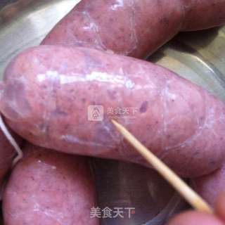 自制蒜香烤肠的做法步骤:8