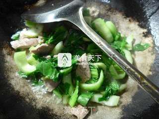 里脊肉青菜炒年糕的做法步骤:6