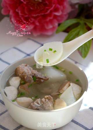 白萝卜杏鲍菇腔骨汤的做法步骤:11