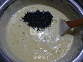 黑芝麻玉米面海绵蛋糕的做法步骤:7