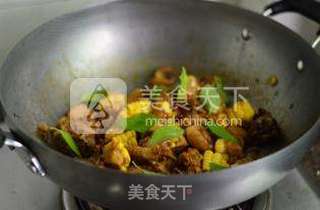 玉米三杯鸡的做法步骤:11