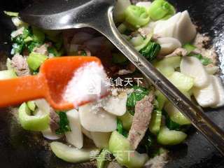里脊肉青菜炒年糕的做法步骤:10