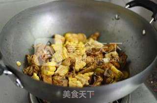 玉米三杯鸡的做法步骤:9