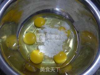 黑芝麻玉米面海绵蛋糕的做法步骤:3