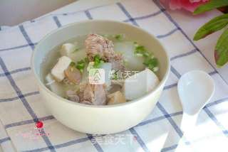 白萝卜杏鲍菇腔骨汤的做法步骤:10