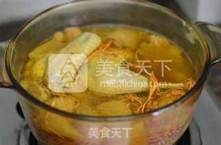 猴菇虫草花鸡汤的做法步骤:9