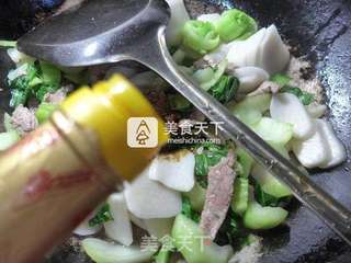 里脊肉青菜炒年糕的做法步骤:8