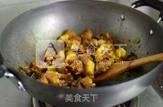 玉米三杯鸡的做法步骤:10