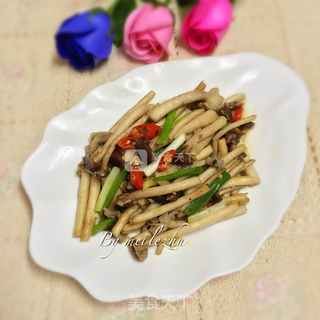 素炒茶树菇的做法步骤:7