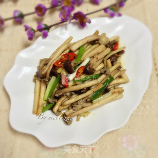 素炒茶树菇的做法步骤:9