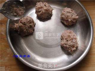 手工冬菇猪肉丸的做法步骤:7