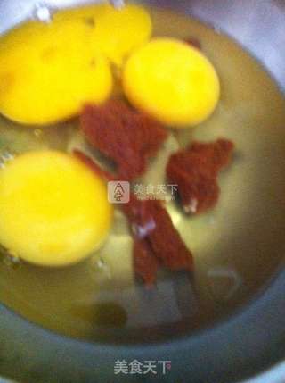 蟹子酱蛋炒饭的做法步骤:4