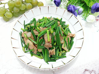 韭苔炒五花肉的做法步骤:9