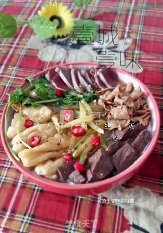 鸭血粉丝汤的做法步骤:5