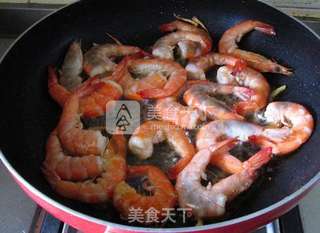 葱爆大虾的做法步骤:5