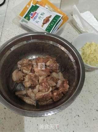 微波炉蒜香鸡丁的做法步骤:3