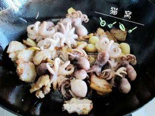 酱爆小章鱼的做法步骤:7