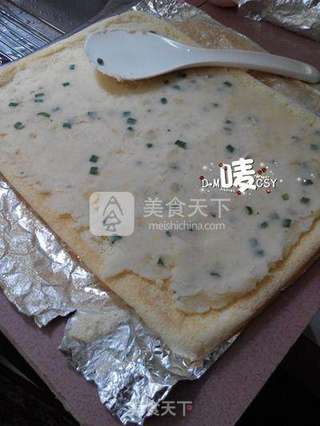 【薯蓉肉松蛋糕卷】每一口蛋糕都是厚实的感觉的做法步骤:8