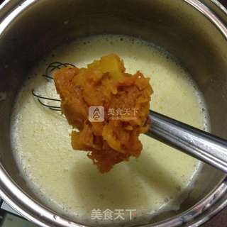 蓝莓南瓜蛋糕卷的做法步骤:2