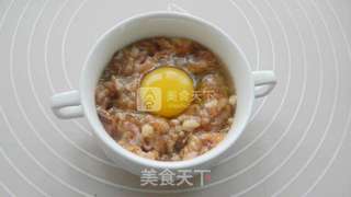 鲜虾窝蛋蒸肉泥的做法步骤:4