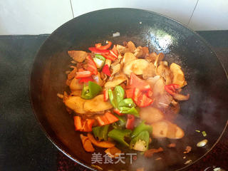 杏鲍菇炒肉片的做法步骤:7