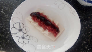 鱼香蒸豆腐的做法步骤:4