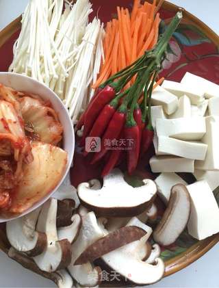 韩式泡菜锅的做法步骤:3