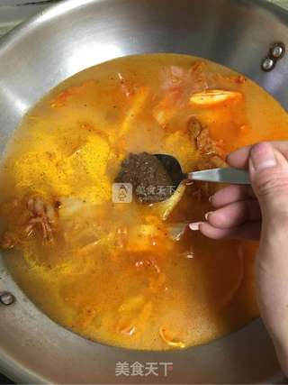 韩式泡菜锅的做法步骤:7