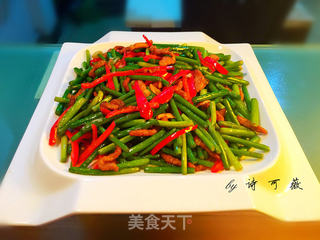 肉丝炒蒜苔的做法步骤:10