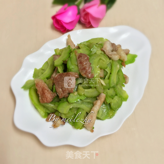 肉片苦瓜的做法步骤:10