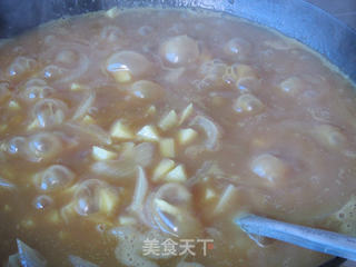 咖喱土豆鱿鱼面的做法步骤:12