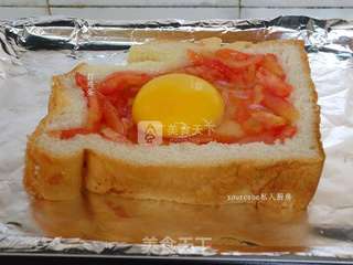 西红柿太阳蛋吐司的做法步骤:6
