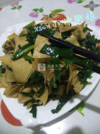 韭菜干豆腐的做法步骤:6