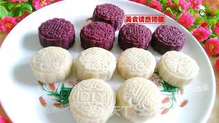 紫薯冰皮月饼的做法步骤:15