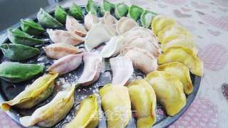 五彩饺子闹“中秋”的做法步骤:6
