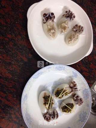 花好月圆之双味酿墨斗的做法步骤:4
