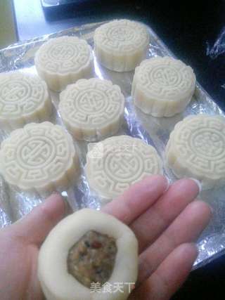 老式提浆五仁月饼的做法步骤:9