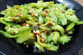 金银蒜蓉拌苦瓜的做法步骤:13