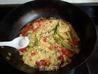 秋葵番茄蛋汤的做法步骤:7