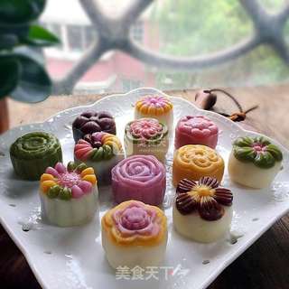 彩色冰皮月饼的做法步骤:25