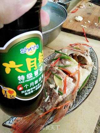 蒸红雕的做法步骤:8