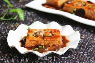 香菇豆腐镶肉的做法步骤:11