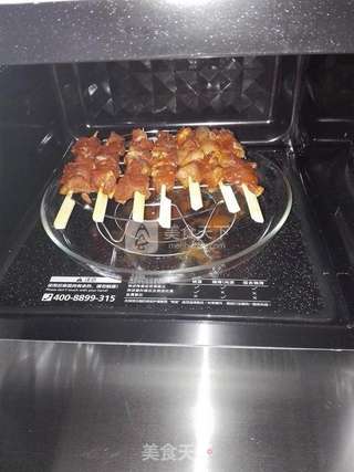 微波烤肉串的做法步骤:5