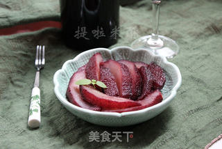 小龙船干红入菜之——红酒雪梨的做法步骤:14