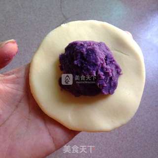 杂粮紫薯包的做法步骤:6