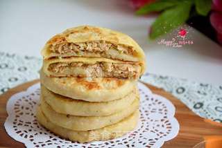 包菜杏鲍菇猪肉馅饼的做法步骤:21