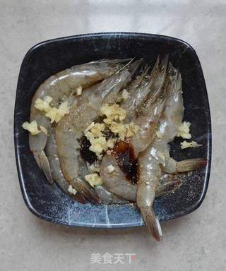 黑椒味烤虾的做法步骤:6