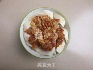 芋头蒸鸡块的做法步骤:5