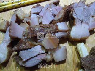 玉米笋烩肉的做法步骤:3