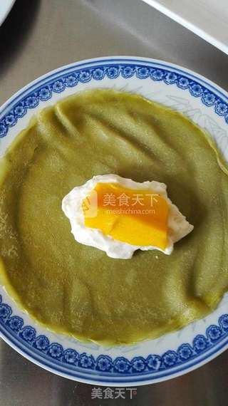 抹茶芒果班戟的做法步骤:11